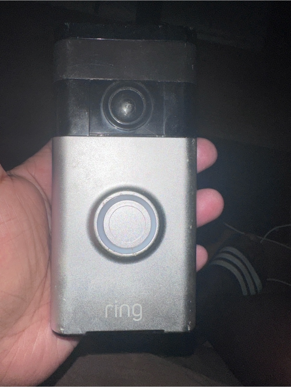 Ring Video Doorbell in Silver and Black